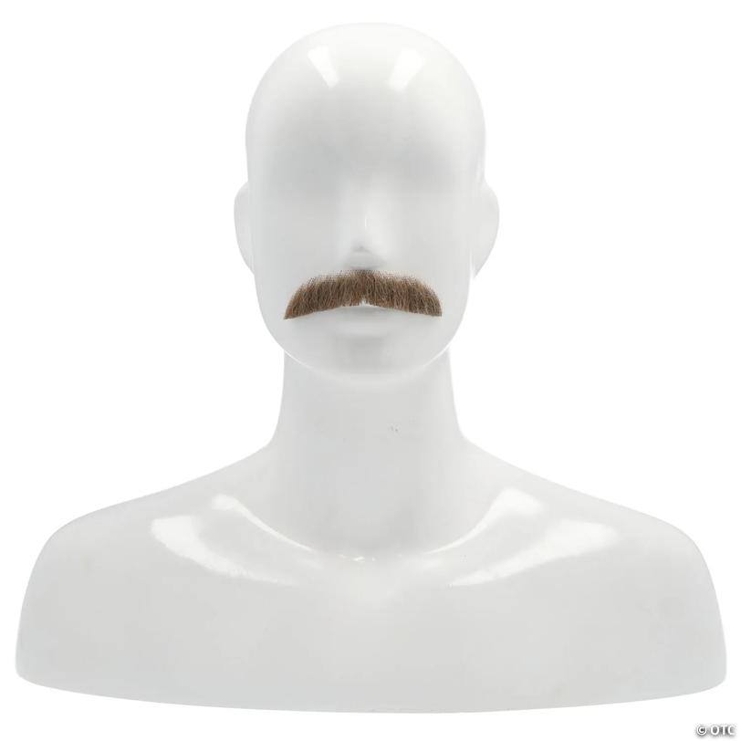 Adults Downturn M2 Human Hair Mustache - Light Brown 10 Image