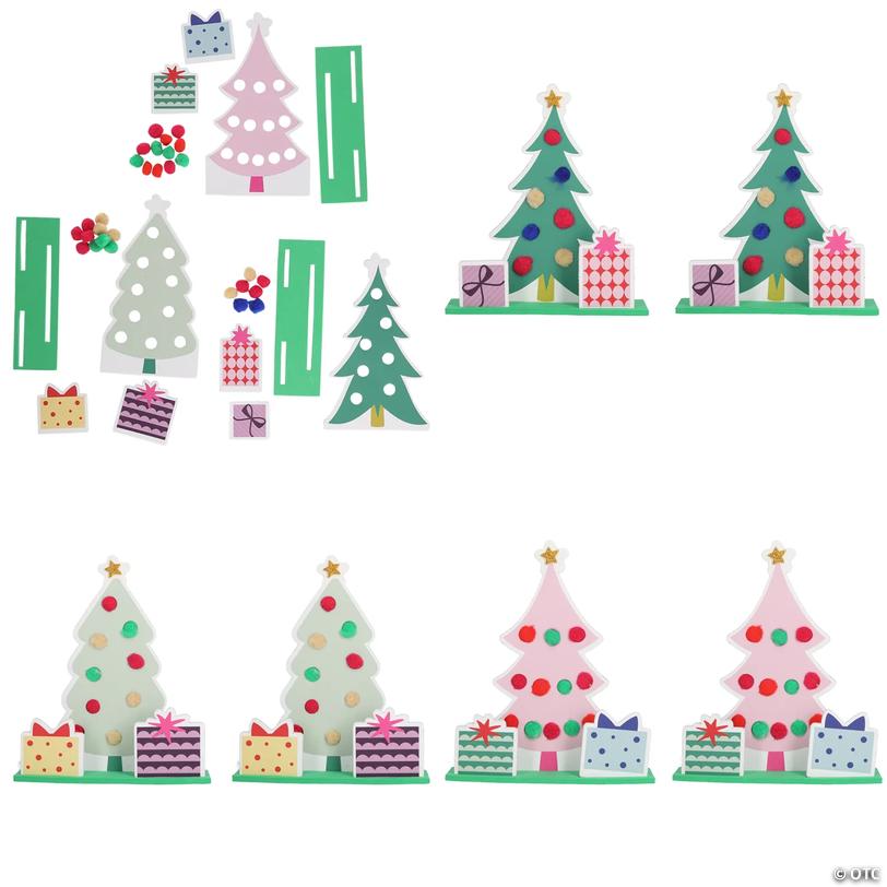 Mini Christmas Tree 3D Foam Scene Craft Kit - Makes 6 Image