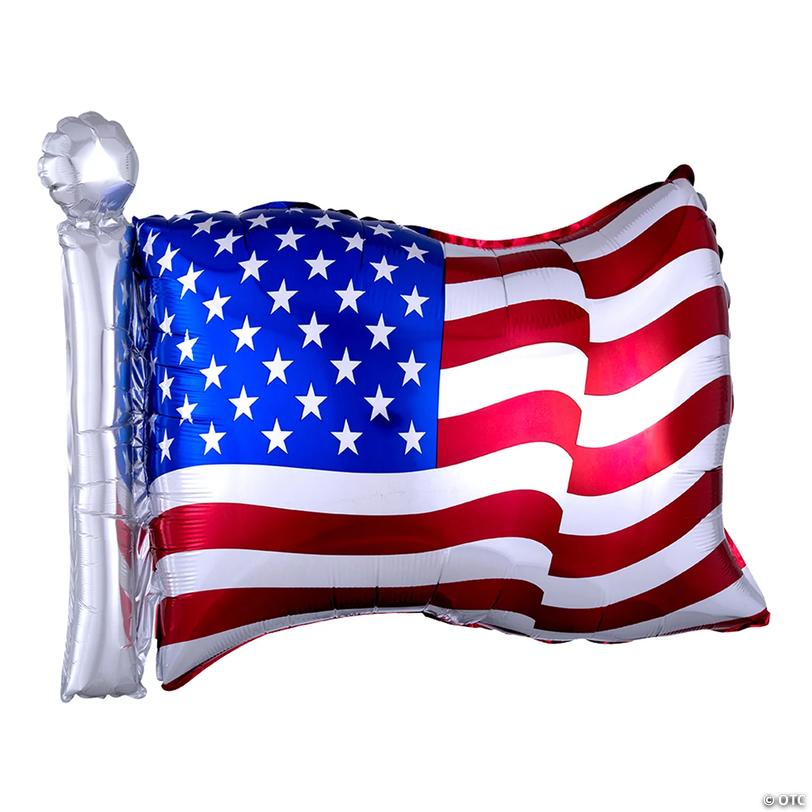 American Flag 27" Mylar Balloon Image