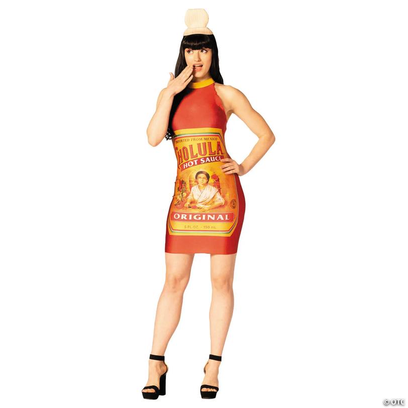 Adults Cholula&amp;#8482; Hot Sauce Dress Costume - Medium 6-10 Image