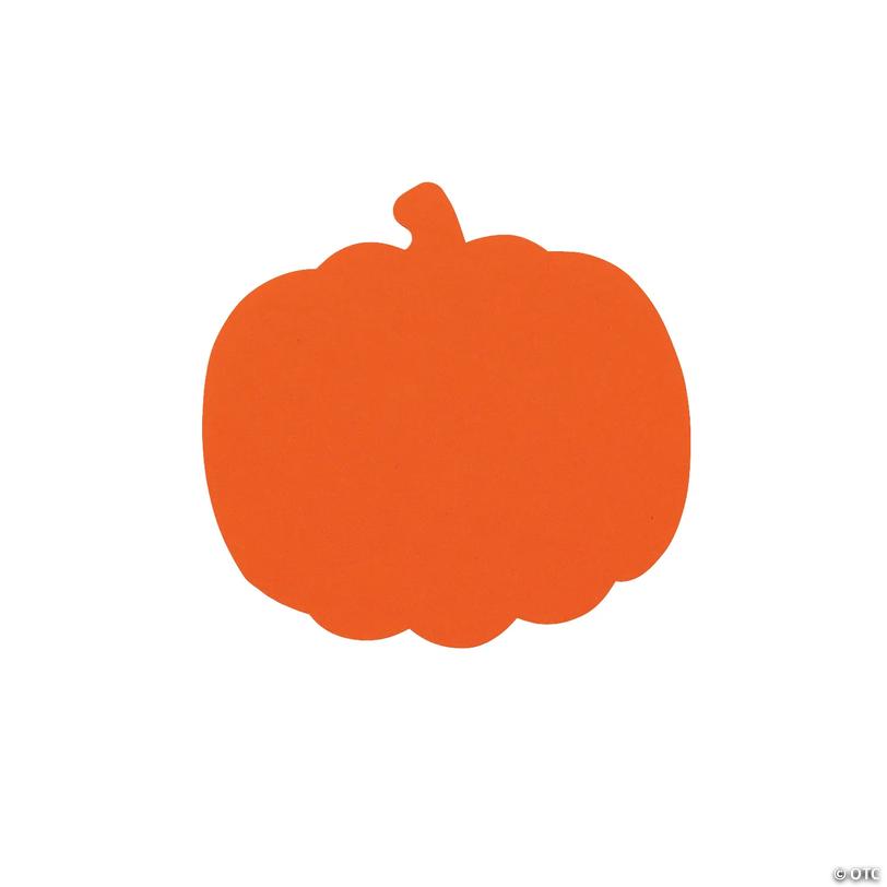 Jumbo Classic Pumpkin-Shaped Orange Foam Cutouts - 24 pc Image