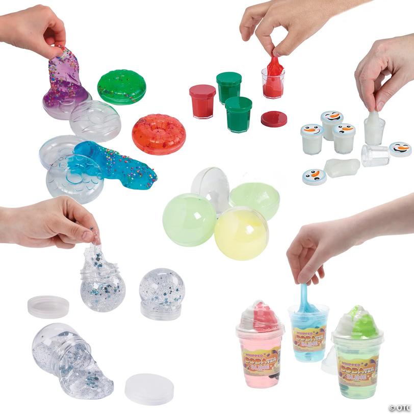 Bulk Christmas Slime &amp; Putty Assortment - 144 pc Image