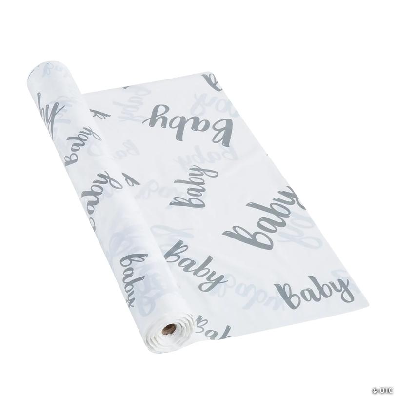 40" x 100 ft. Baby Plastic Tablecloth Roll Image