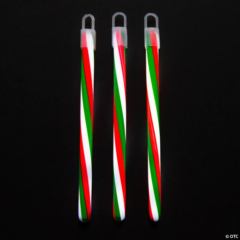 Red &amp; Green Christmas Swizzle Glow Sticks - 40 pc Image