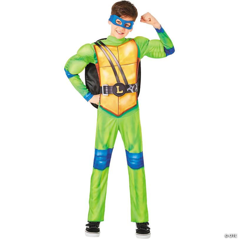 Kids Teenage Mutant Ninja Turtles&amp;#8482; Movie Leonardo Jumpsuit Costume - Large 10-12 Image
