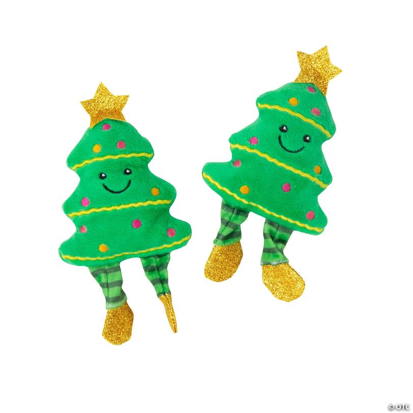 Dangle-Leg Stuffed Christmas Trees - 12 pc Image