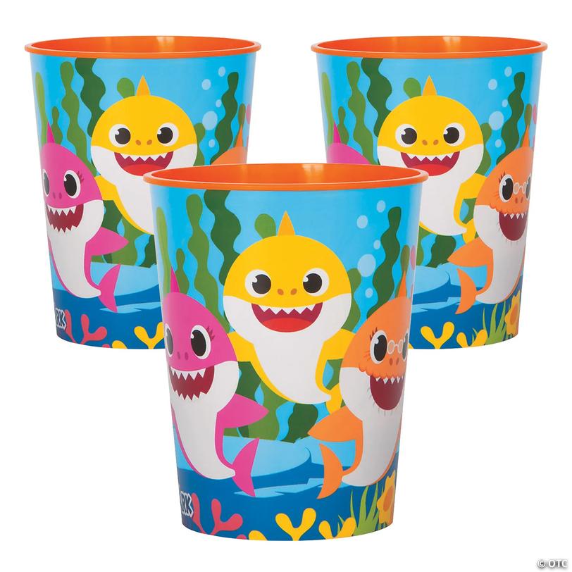 Bulk 12 Ct. Baby Shark Reusable Plastic Cups Image