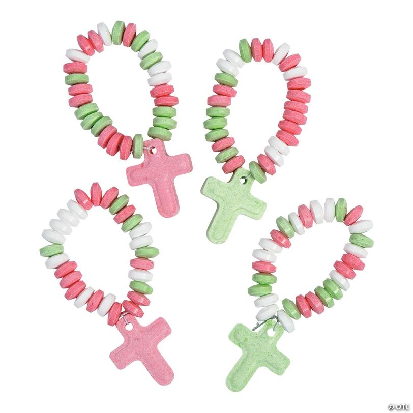 Religious Christmas Candy Bracelets - 12 pc Image