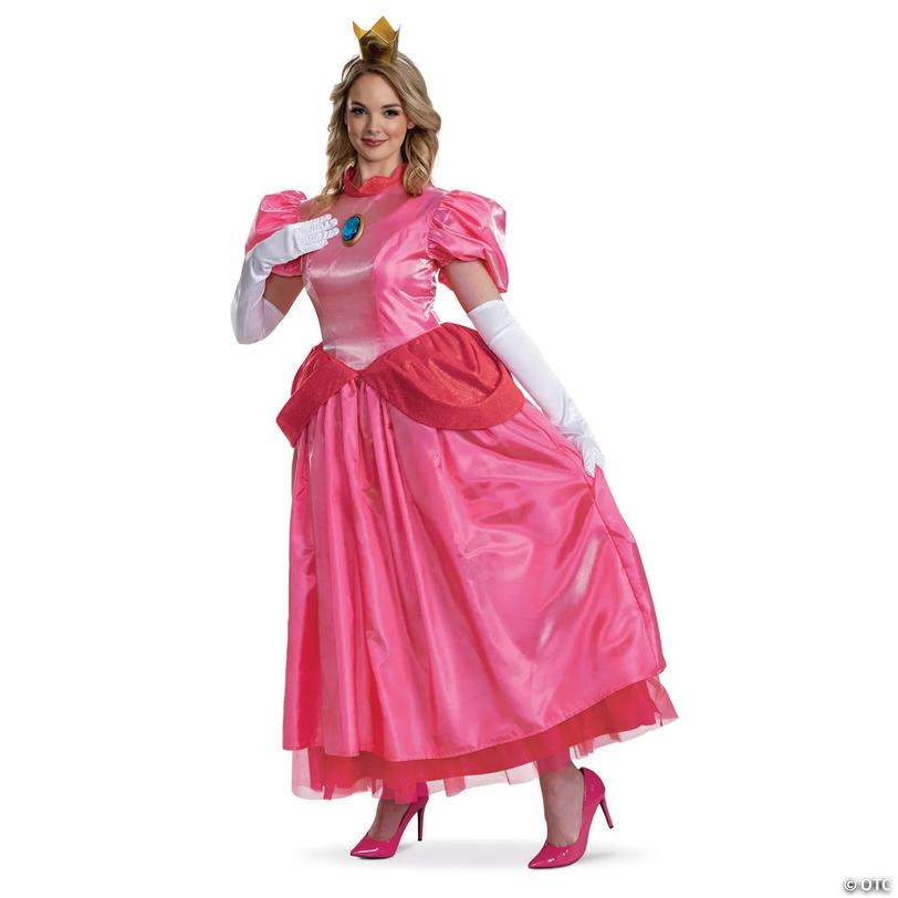 Women's Elevated Super Mario Bros&amp;#8482; Princess Peach Costume Image