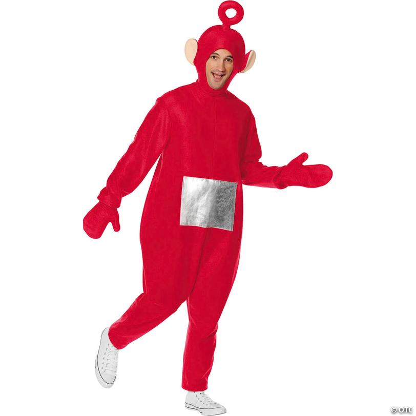 Adults Teletubbies&amp;#8482; Red Po Polyester Jumpsuit Costume - Extra Large 46-48 Image