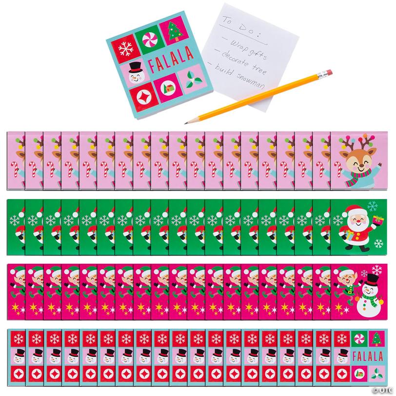 Bulk Sugar Rush Holiday Character Notepads - 72 pc Image