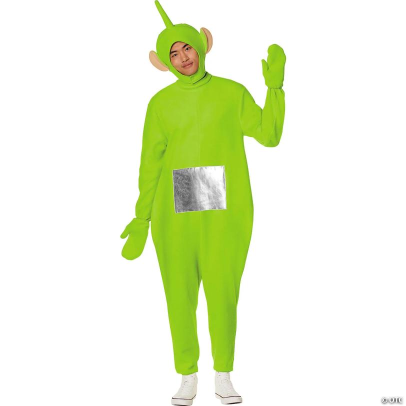 Adults Teletubbies&amp;#8482; Green Dipsy Polyester Jumpsuit Costume - Extra Large 46-48 Image