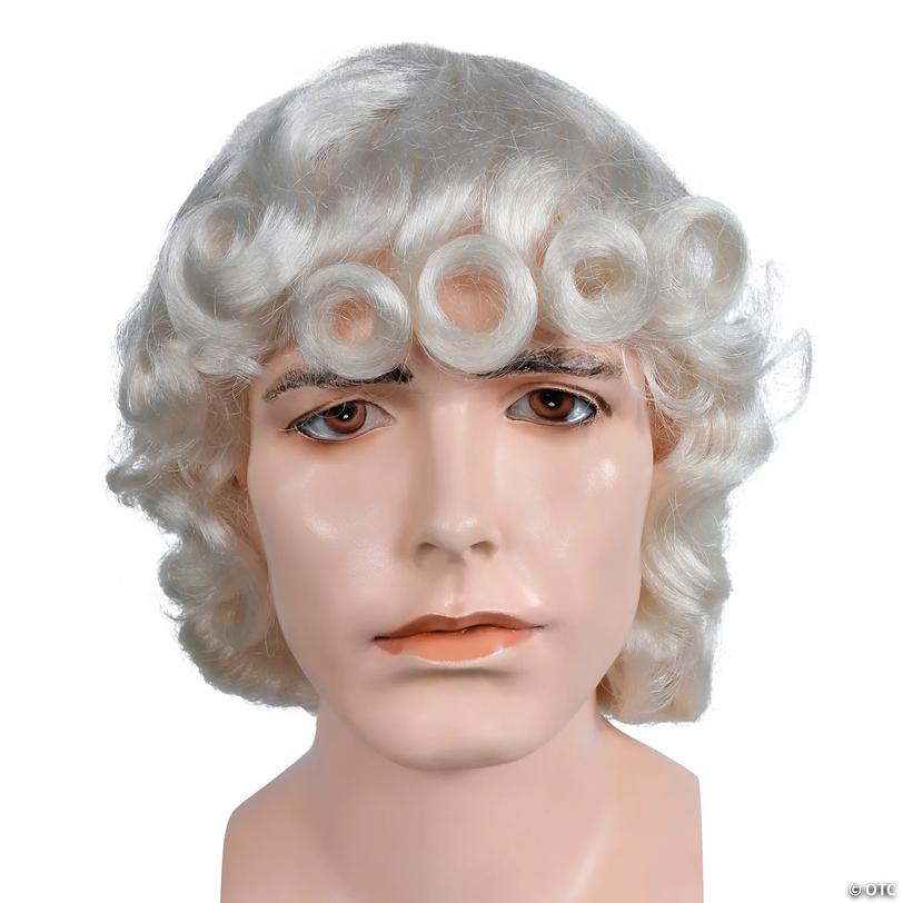 Adults Curly Kanekalon Santa Wig - White Image