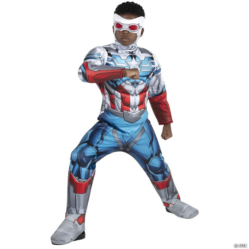 Kids Qualux Captain America Sam Wilson Costume 8-10 Image