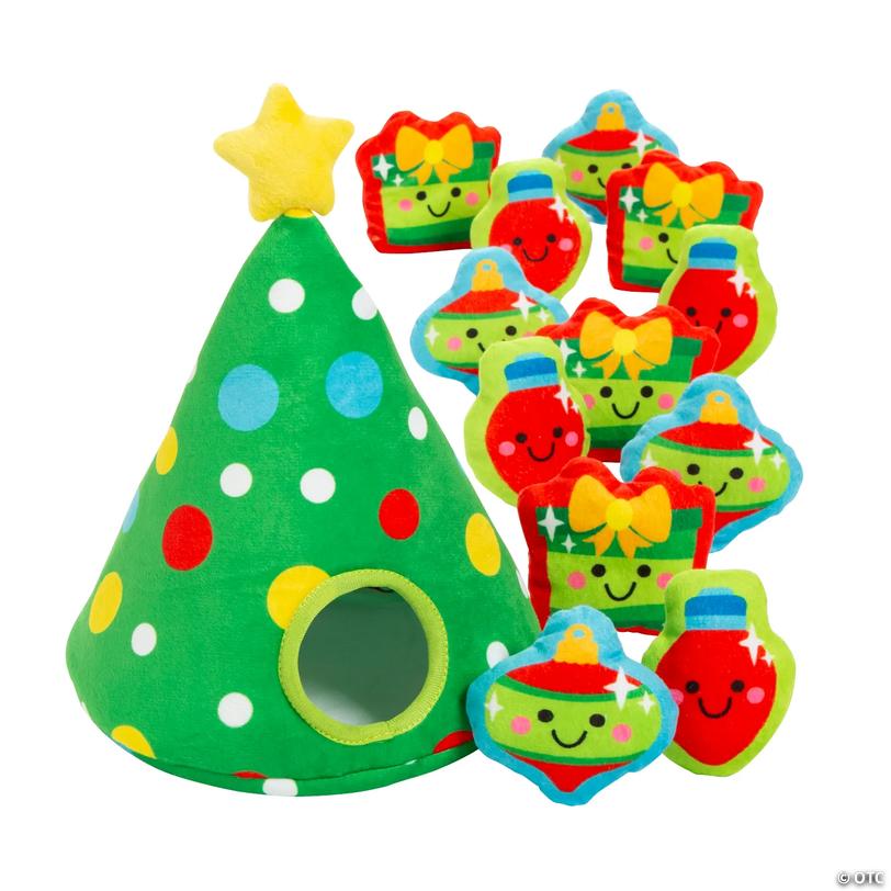 Christmas Tree with Stuffed Peekaboo Figures - 13 pc Image