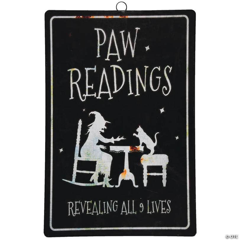 Paw Readings Metal Sign | Oriental Trading