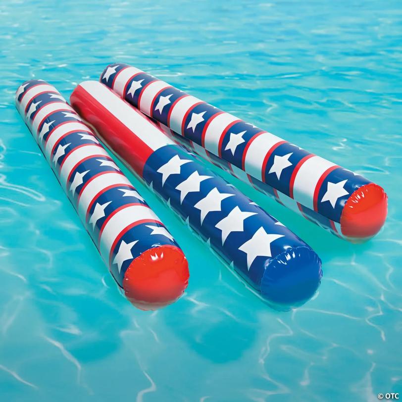 Inflatable Patriotic Pool Noodles Image
