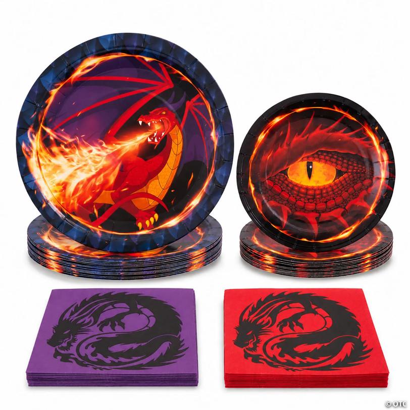 Dragon Party Tableware Set for 16 Guests Image