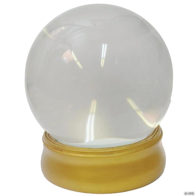 4" x 4" Water-Filled Glass Crystal Ball Image