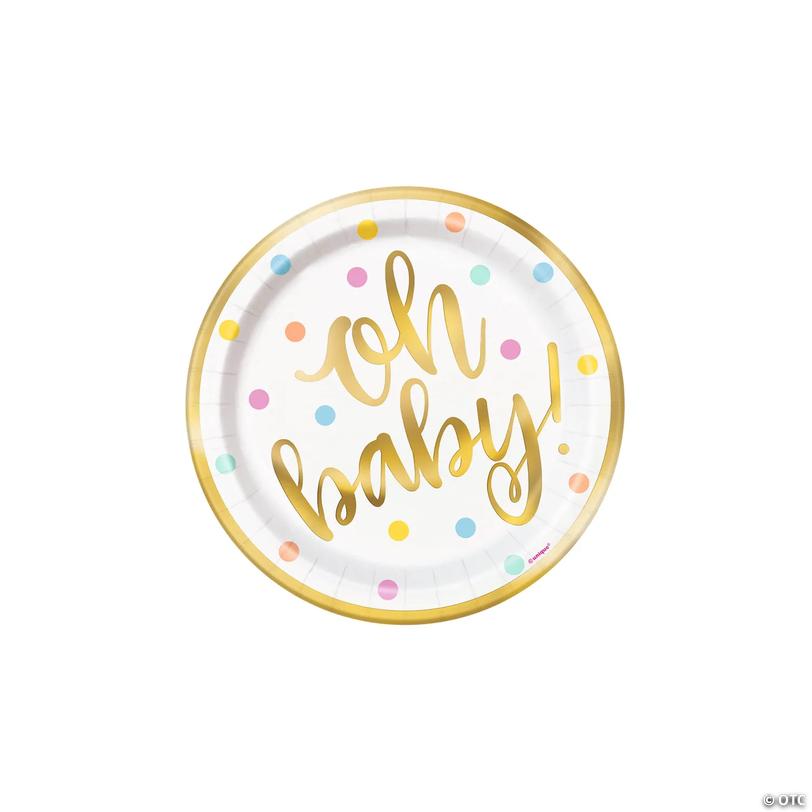Oh Baby Paper Dessert Plates - 8 Ct. Image