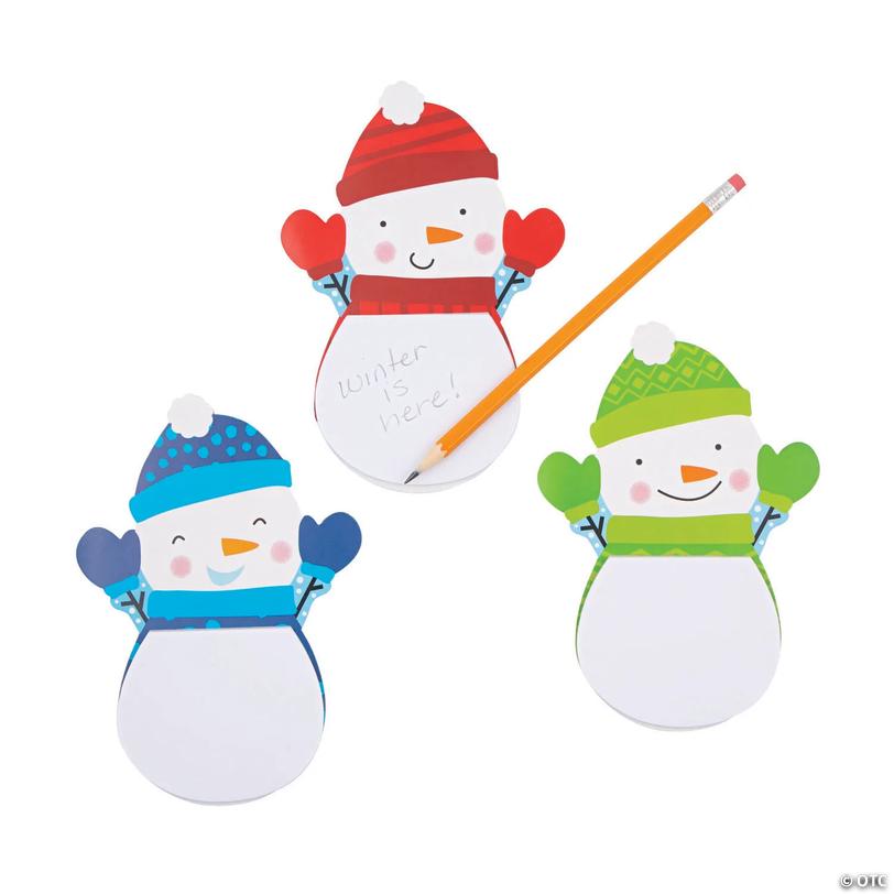 Smiling Snowman Character Notepads - 24 pc Image