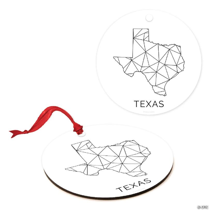 MDF Ornament Texas Blk/Wh Geometric | Oriental Trading