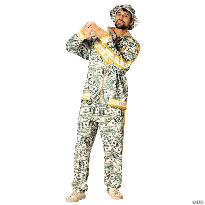 Adults Million Dollar Money Suit Costume - Large/Extra Large | Oriental ...