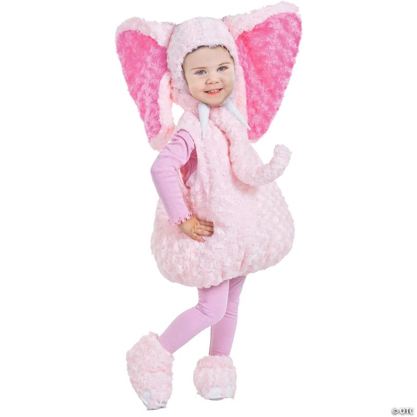 Baby Girl&amp;#8217;s Pink Elephant Costume Image