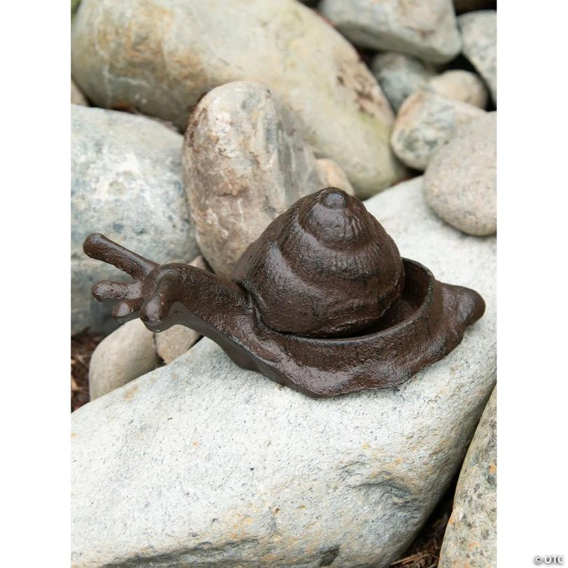 Secure Cast Iron Garden Snail Secret Key Holder 6X3.37X2.37