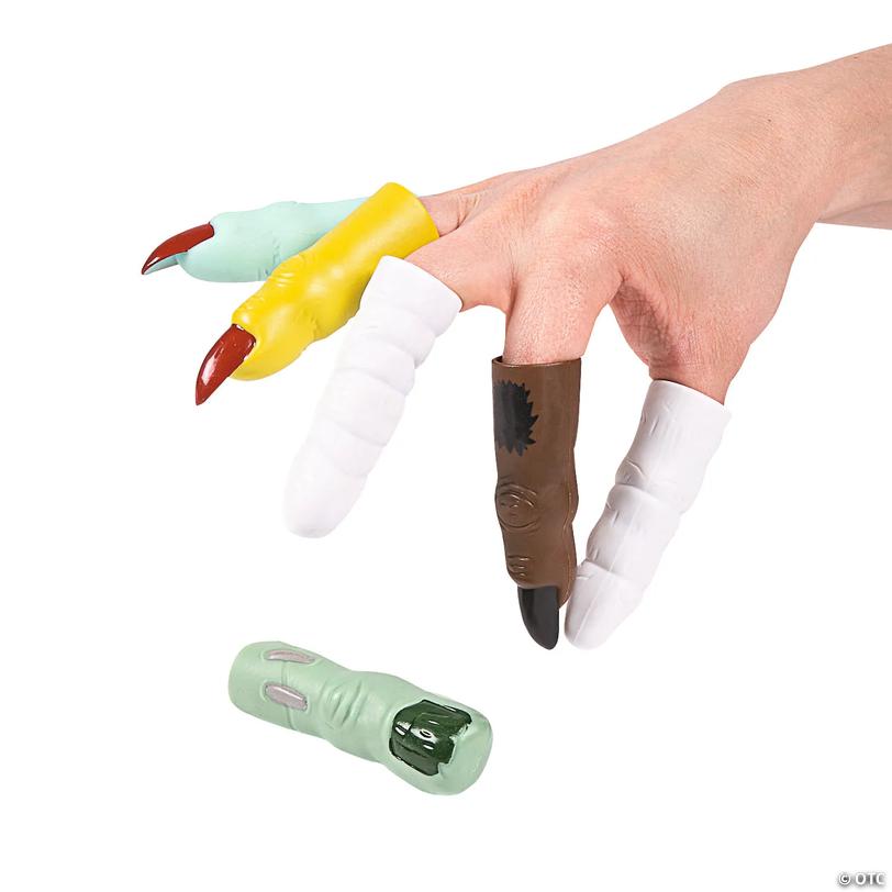 Bulk Skeleton &amp; Monster Halloween Fingers - 72 pc Image