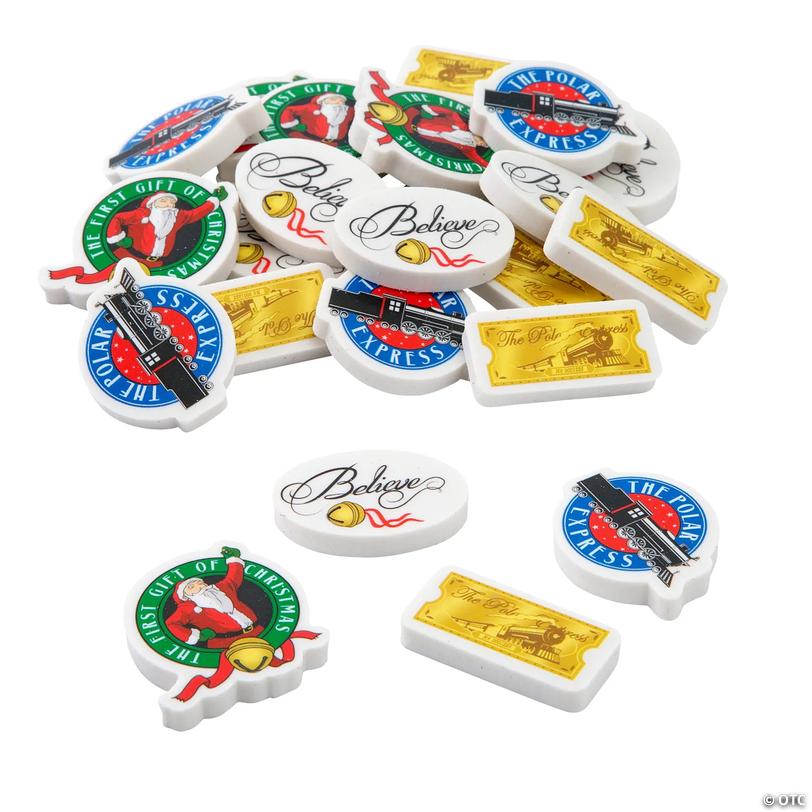 The Polar Express&amp;#8482; Christmas Erasers - 24 pc Image
