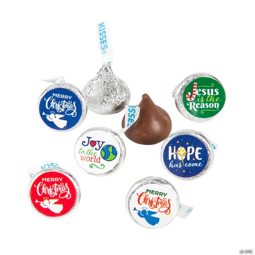 Hershey's<sup>&amp;#174;</sup> Kisses<sup>&amp;#174;</sup> Religious Christmas Stickers - 60 pc Image