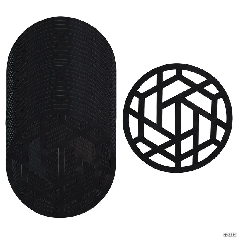 Bulk 96 Pc. Black Laser-Cut Charger Placemats Image