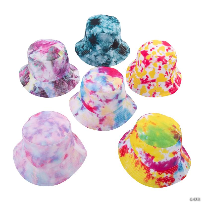 Kids Tie-Dye Bucket Hats - 12 Pc. Image