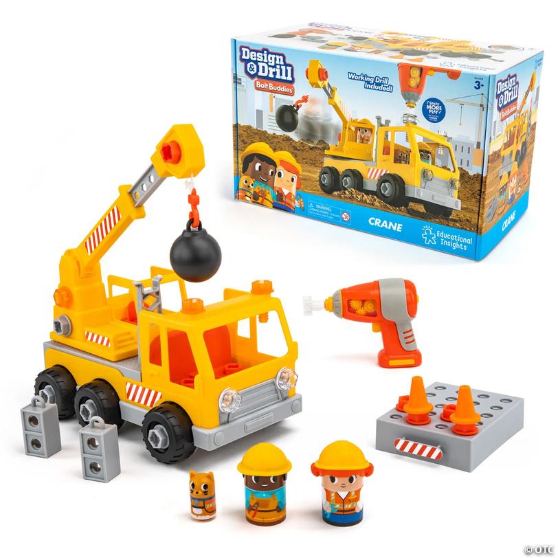Educational Insights Design &amp; Drill Bolt Buddies Crane Image