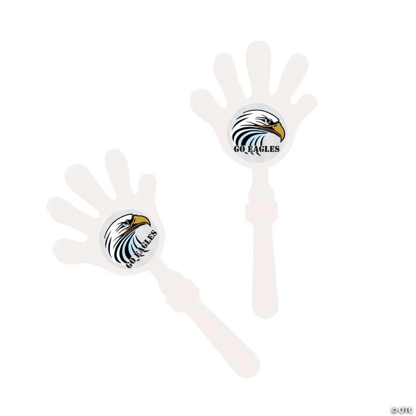 White Team Spirit Custom Photo Hand Clappers - 12 Pc. | Oriental Trading