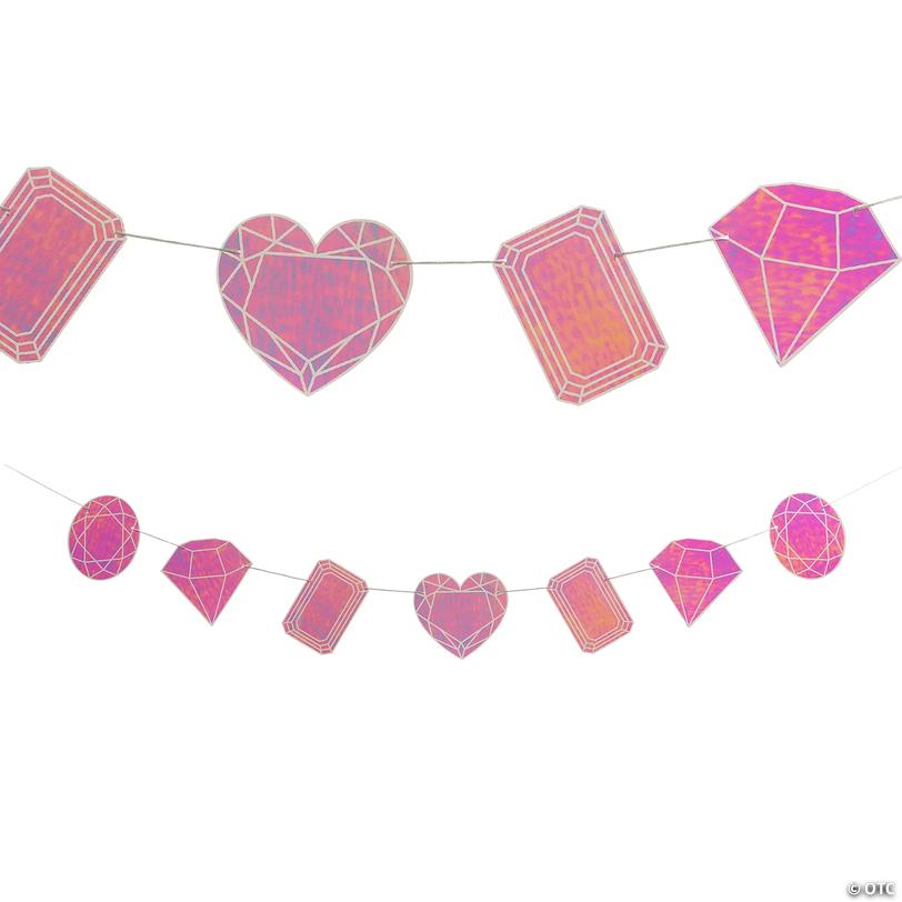 Iridescent Diamond Shapes Garland Image