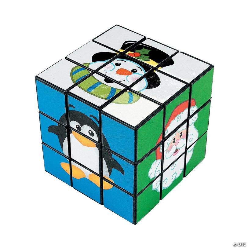 Christmas Friends Magic Cube Puzzles - 12 pc Image