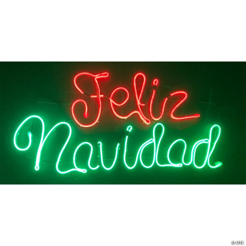 LED Light-up Feliz Navidad Neon-Style Sign Image