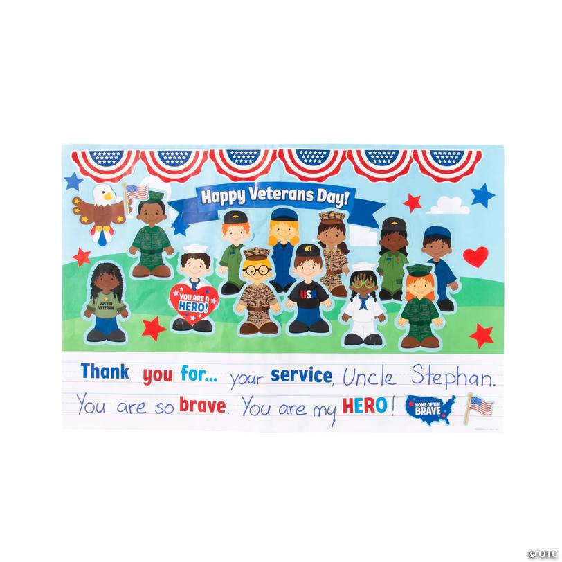 Create &amp; Write Veterans Day Sticker Scenes - 12 Pc. Image
