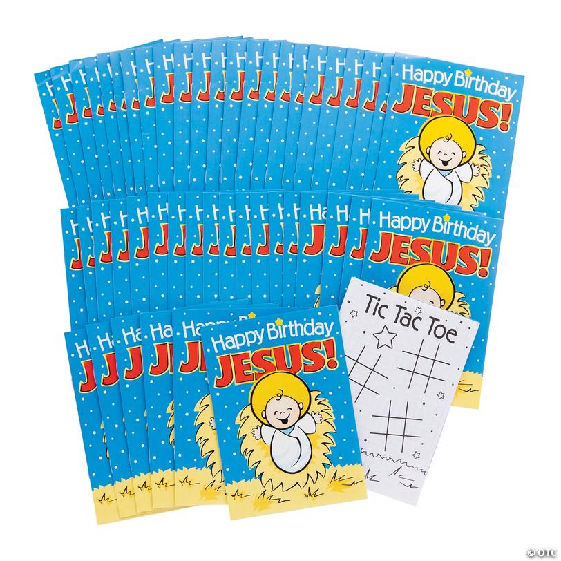 Bulk Happy Birthday Jesus Religious Christmas Activity Books - 48 pc Image