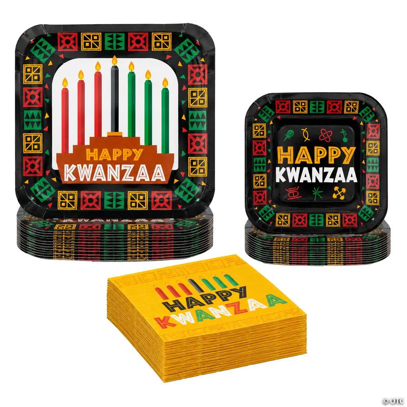 Kwanzaa Party Tableware Kit for 24 Guests Image