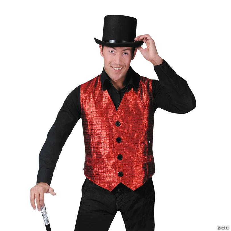 Men&amp;#8216;s Red Vest Costume - Extra Large Image