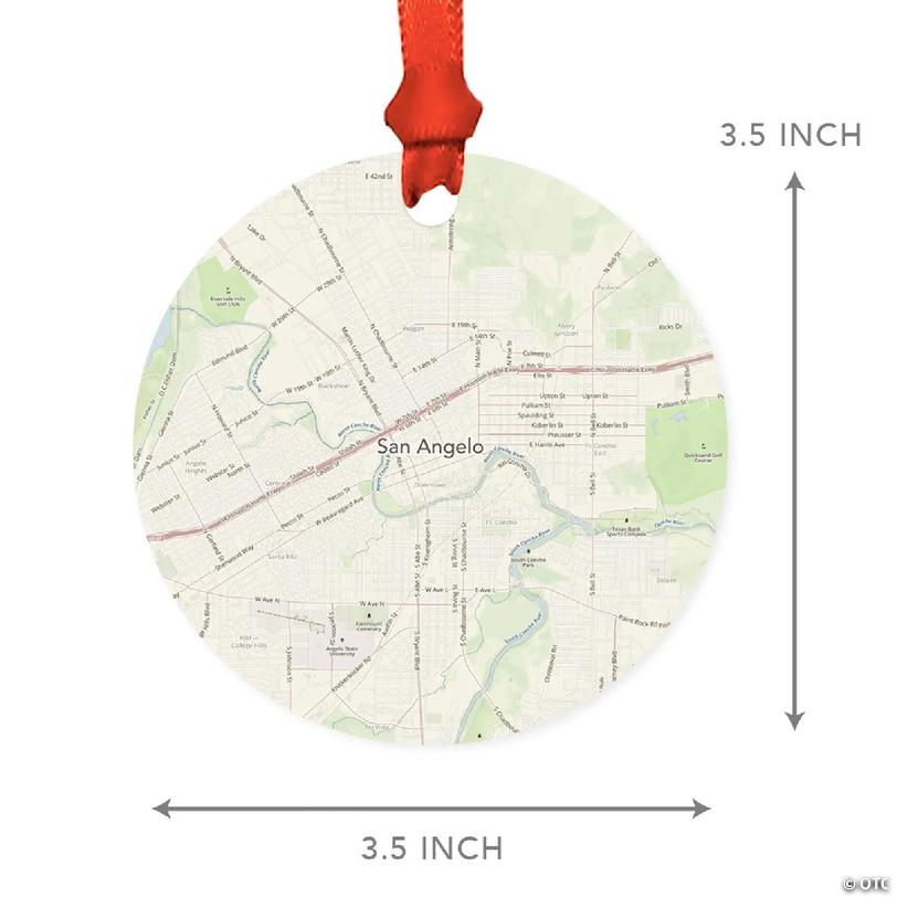 MDF Ornament San Angelo Texas Map | Oriental Trading