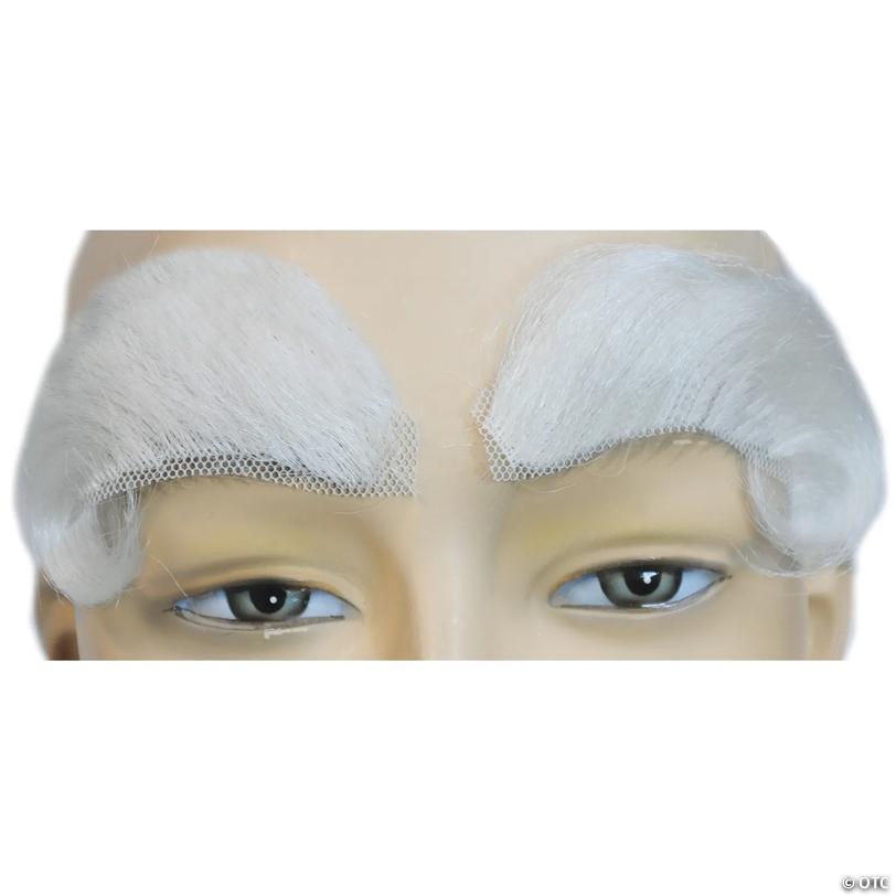Adults Finest White Santa Eyebrows - One Size Image