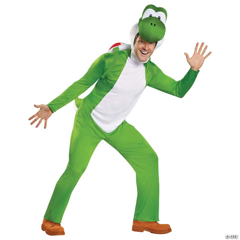 Adults Deluxe Super Marrio Bros.&amp;#8482; Yoshi Costume - XXL Image