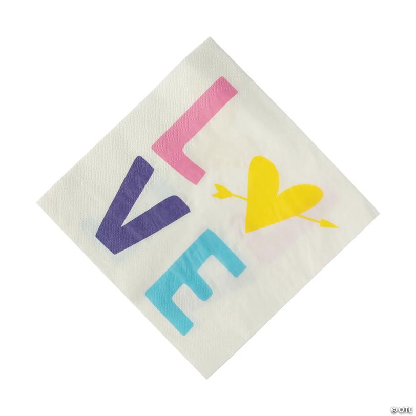 Valentine Conversation Hearts Party Luncheon Napkins - 16 Pc. Image
