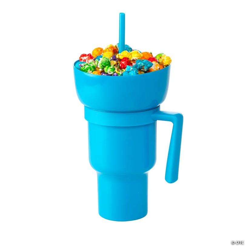 Turquoise Snack &amp; Drink 2-in-1 Combo Reusable Tumbler Cups - 3 pc Image