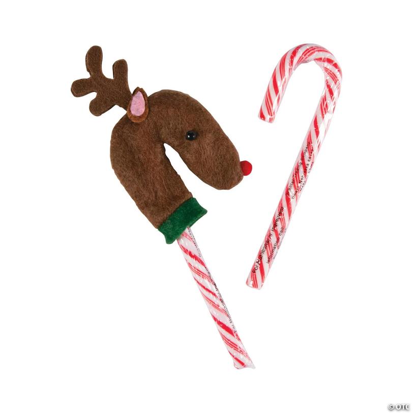 Reindeer Candy Cane Covers - 12 pc Image