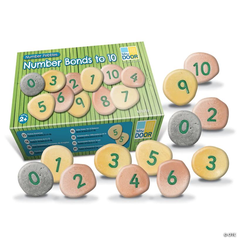 Yellow Door Number Pebbles, Set of 22 Image